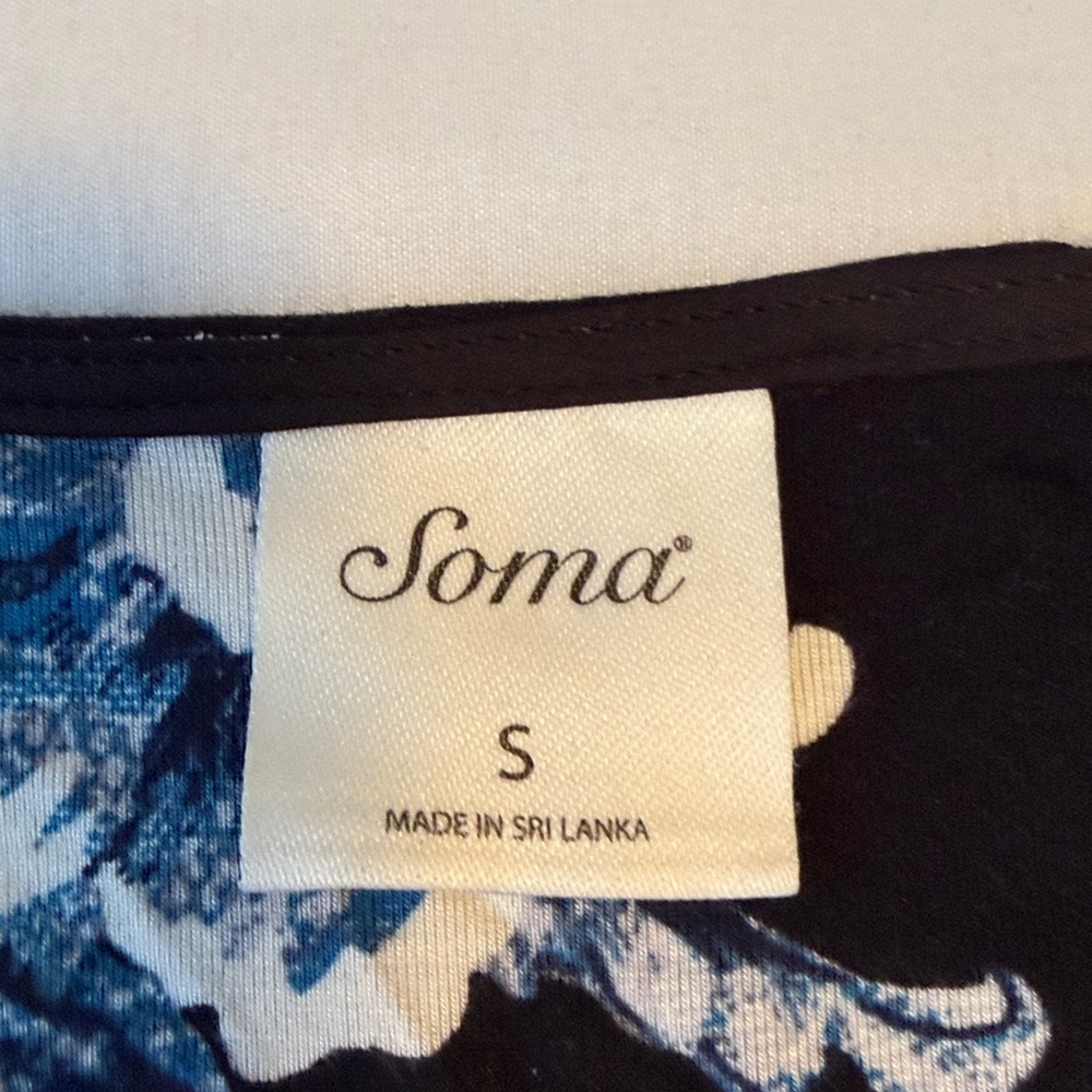 Soma Black and White Floral Pajamas - Picture 2 of 5